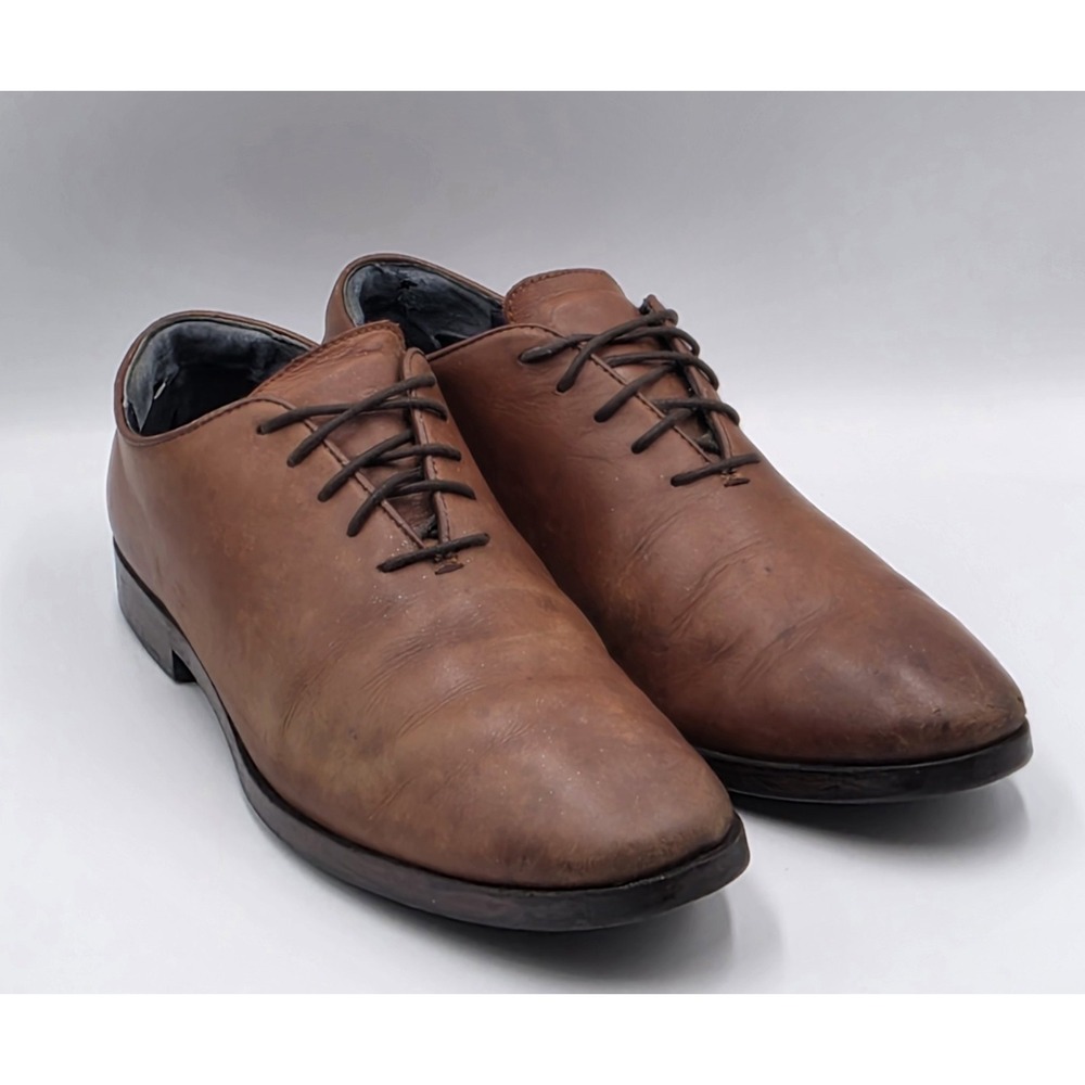 Cole Haan Jefferson Grand Brown Leather Plain Toe Oxford Shoes Mens 10.5M